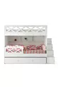 Mars Bunkbed met Lade Wit MDF met Stalen Ondersteuning, MDF Membranen Bekleding % MDF