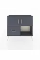 Commode Arges 2 étagères 1 tiroir 2 portes Anthracite-Anthracite