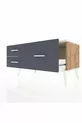Commode Hyperion 3 étagères Pin-Pierre d'Agate/Anthracite