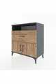 Hyperion Dresser with One Shelf, One Drawer, Two Doors Anthracite-Pine