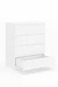 Commode Derinkuyu à 4 tiroirs pour chambre à coucher ou chambre de bébé en blanc