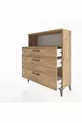 Commode Arges à un seul étagère et 3 tiroirs en pin-pin