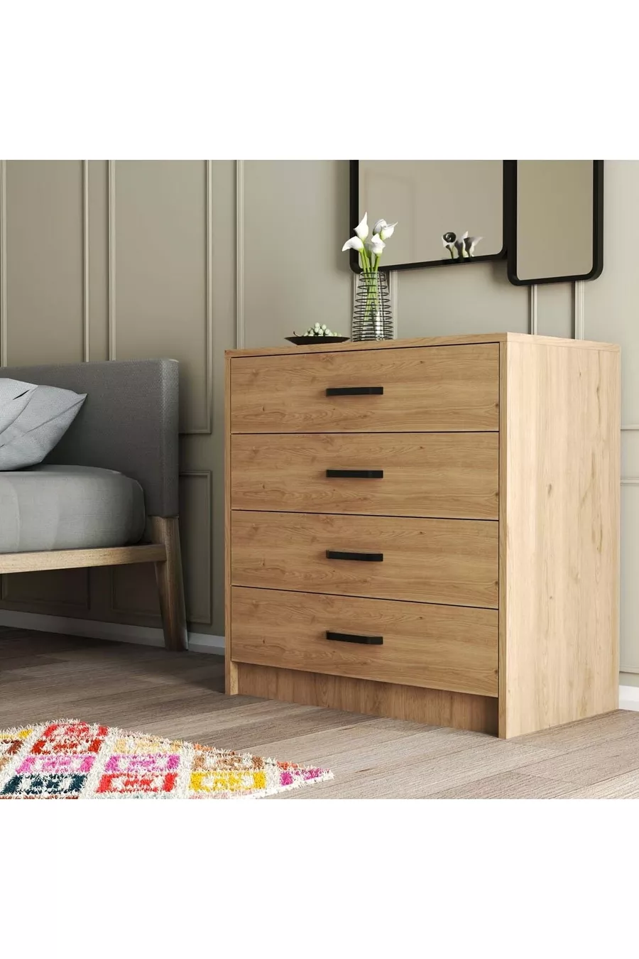Commode Grande à 4 tiroirs avec panier