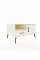 Commode Kronos avec 2 étagères, 1 tiroir et 1 porte, couleur Pierre de Lune