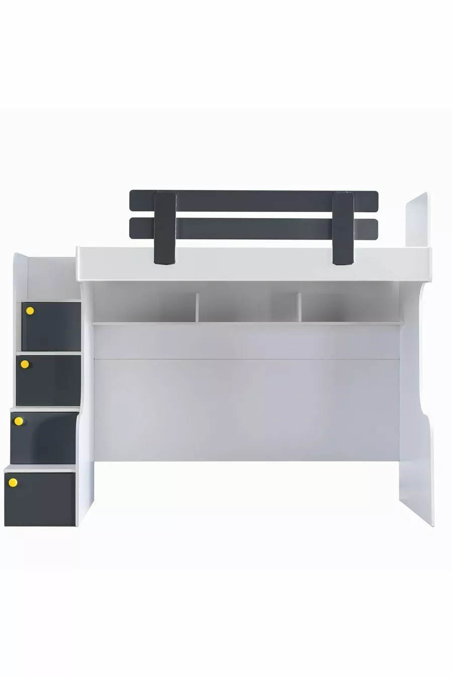 Letto a castello, Letto a castello Metris con scaletta 2 posti - Antracite