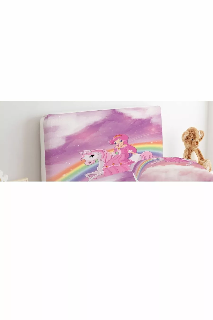 Bettkopfkissenbezug Pony Regenbogen Mädchen