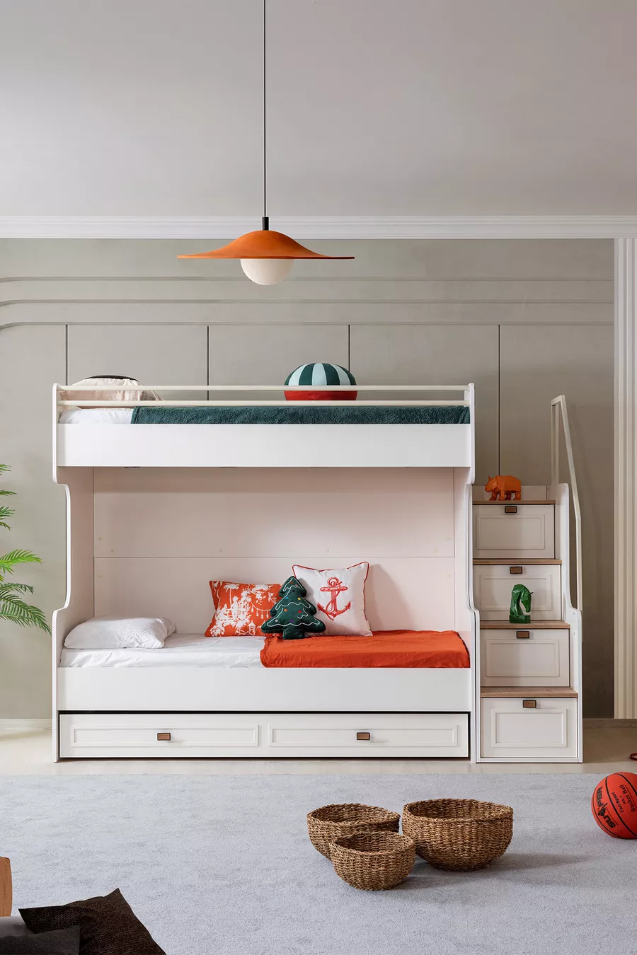Lit superposé, Lit superposé Zenit Plus avec lits pour enfants et 2 matelas confort