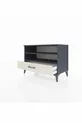 Commode Hyperion 2 étagères 1 tiroir Anthracite-Quartz