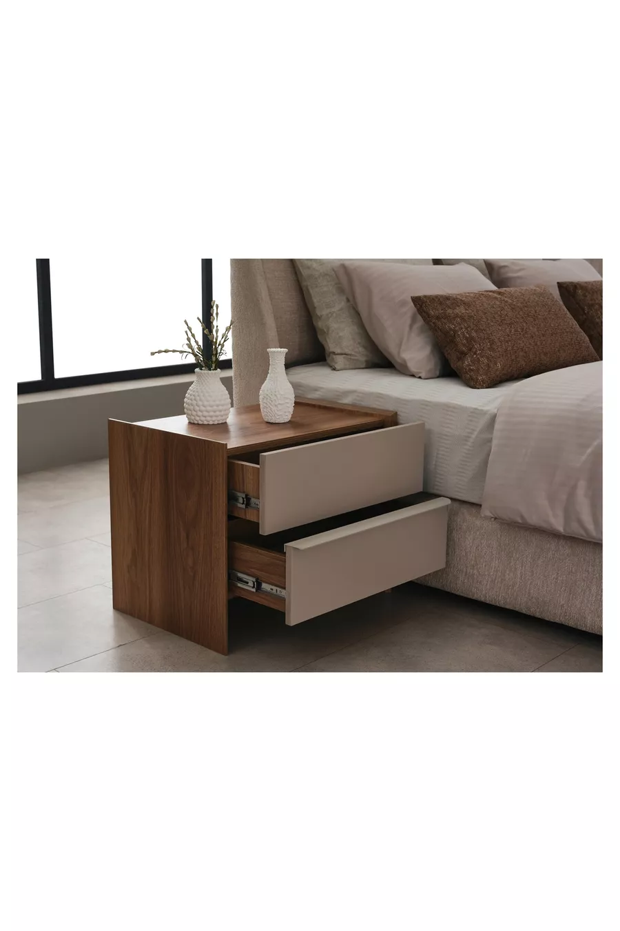 ENSEMBLE DE CHAMBRE À COUCHER MONARCH, AVEC MIROIR, 5 PORTES