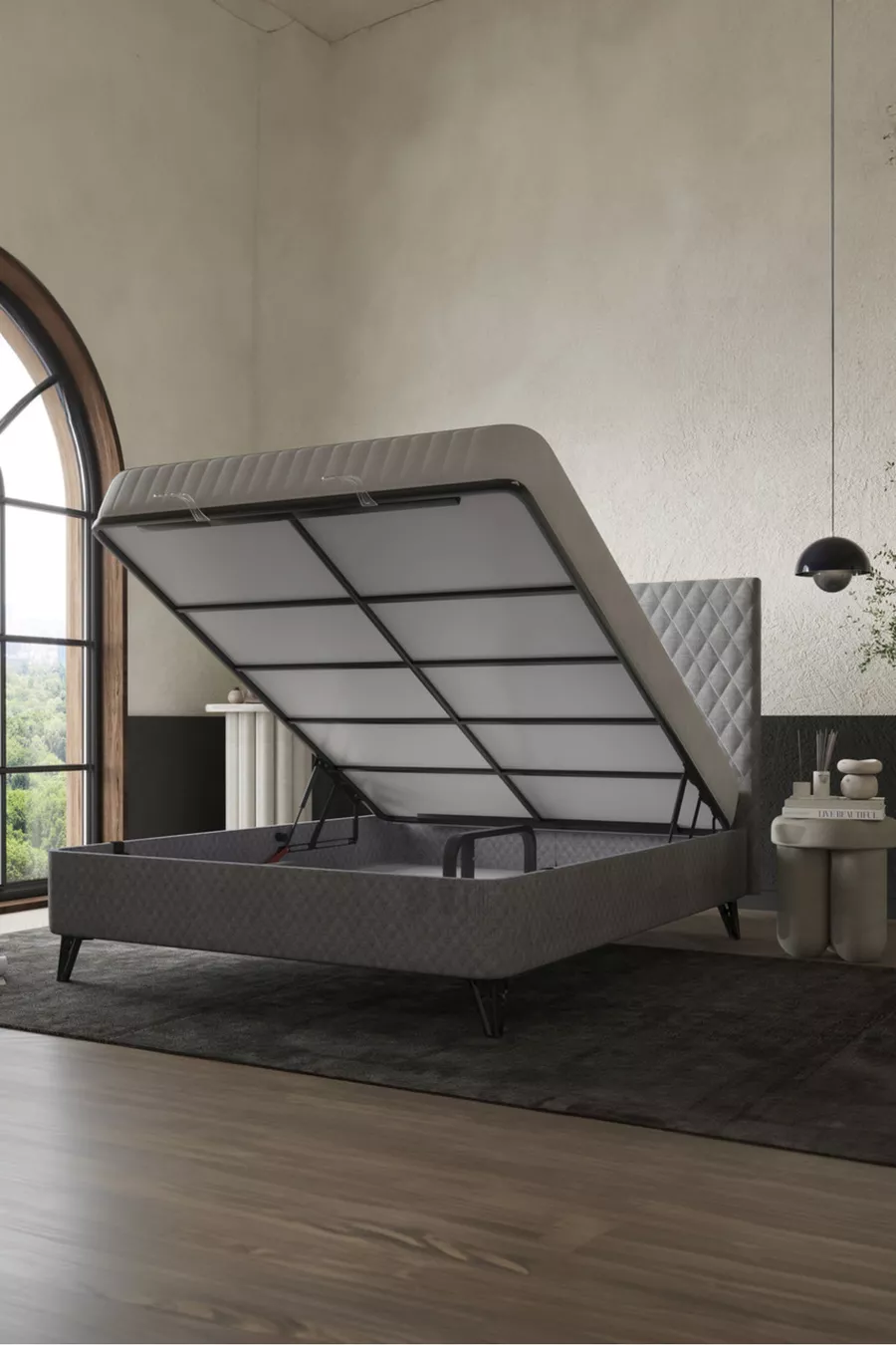 Ensemble de lit double Pro / Matelas orthopédique - Sommier - Tête de lit / Ensemble de lit 3 pièces