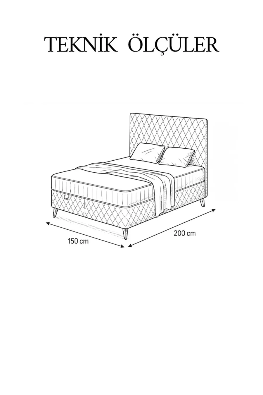Ensemble de lit double Pro / Matelas orthopédique - Sommier - Tête de lit / Ensemble de lit 3 pièces