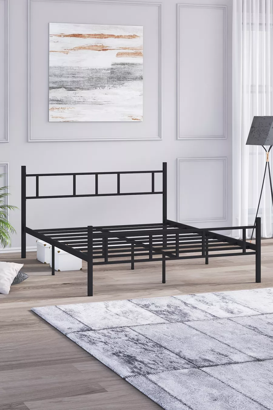 Metal Bed Frame, Akın Metal Bed Frame, Wrought Iron Bed Frame, Available in Various Sizes