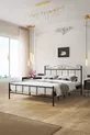 سرير حديد باريس الأسود مزدوج الحجم