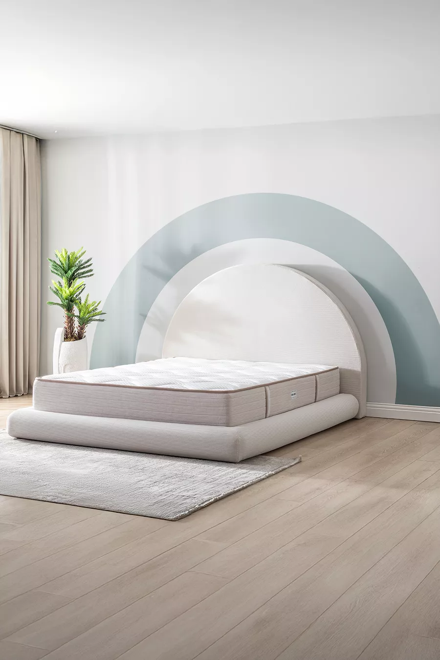 ENSEMBLE LIT LEGOM AVEC CADRE ET TÊTE DE LIT, LAVABLE, ORTHOPÉDIQUE, RESSORTS EN SAC, GARANTIE D'UN AN