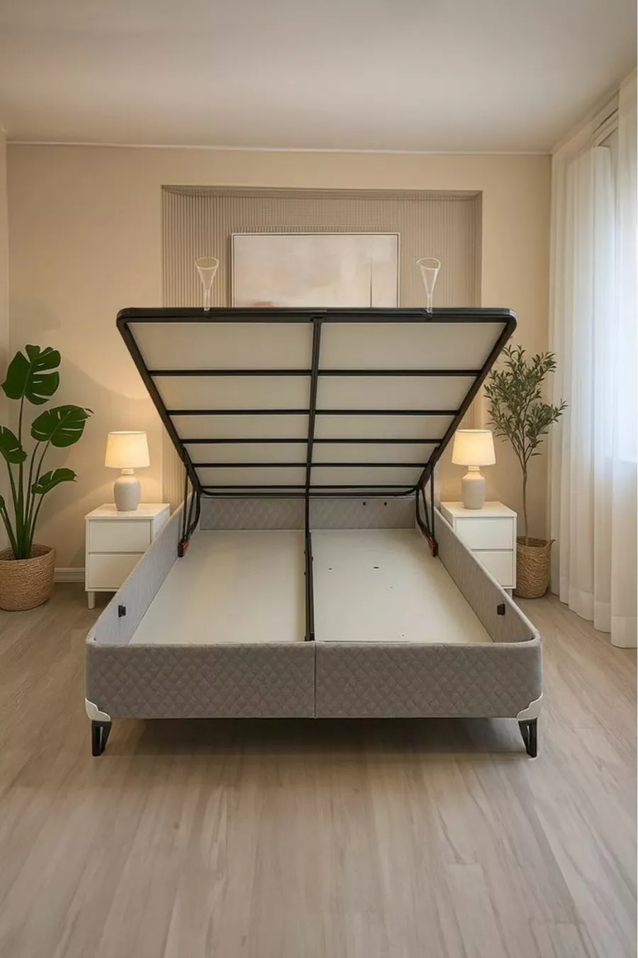 Set Doppio con Rete e Testiera Sleepy Sandıklı