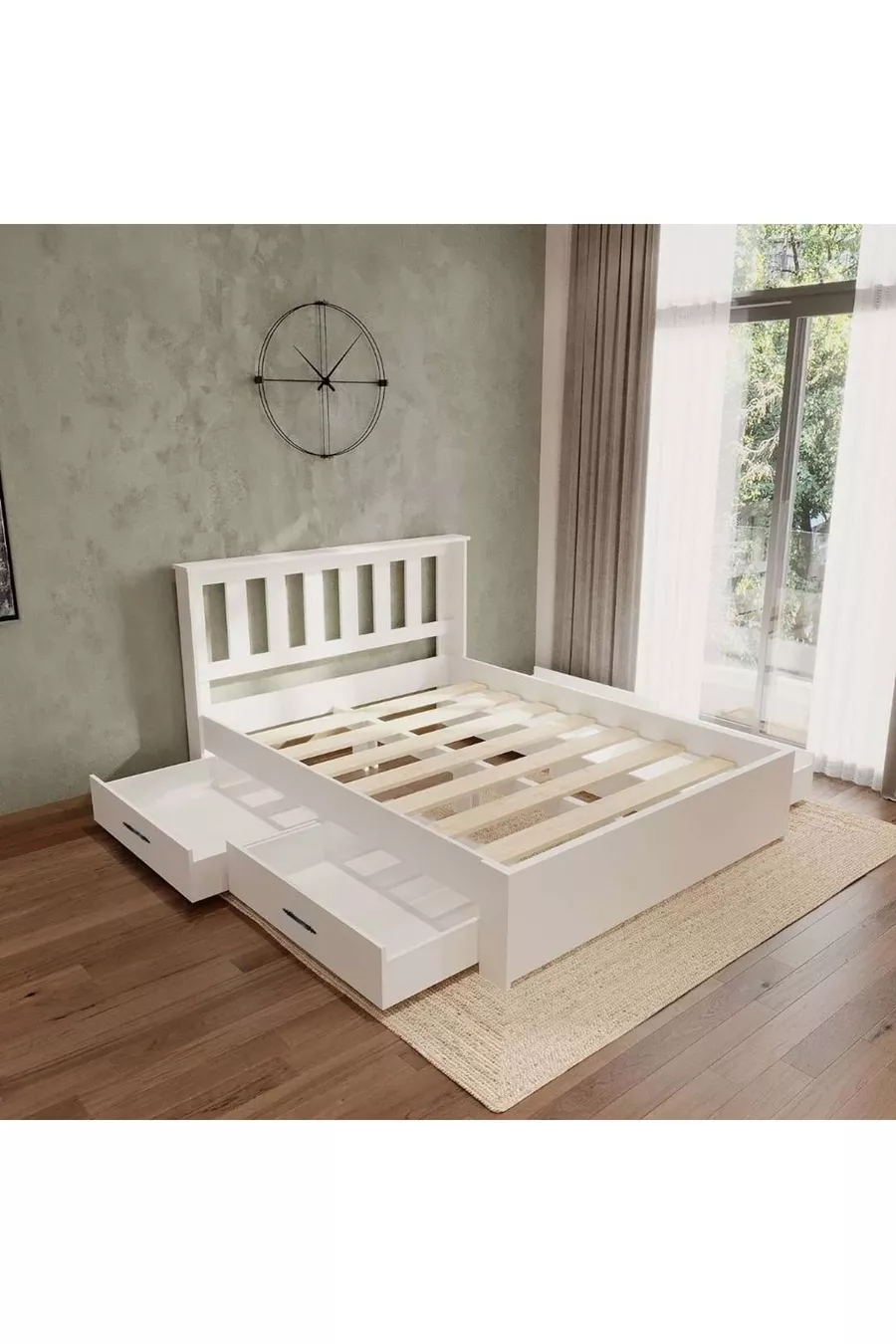 Blanc Pur 4 Tiroirs Installation Facile