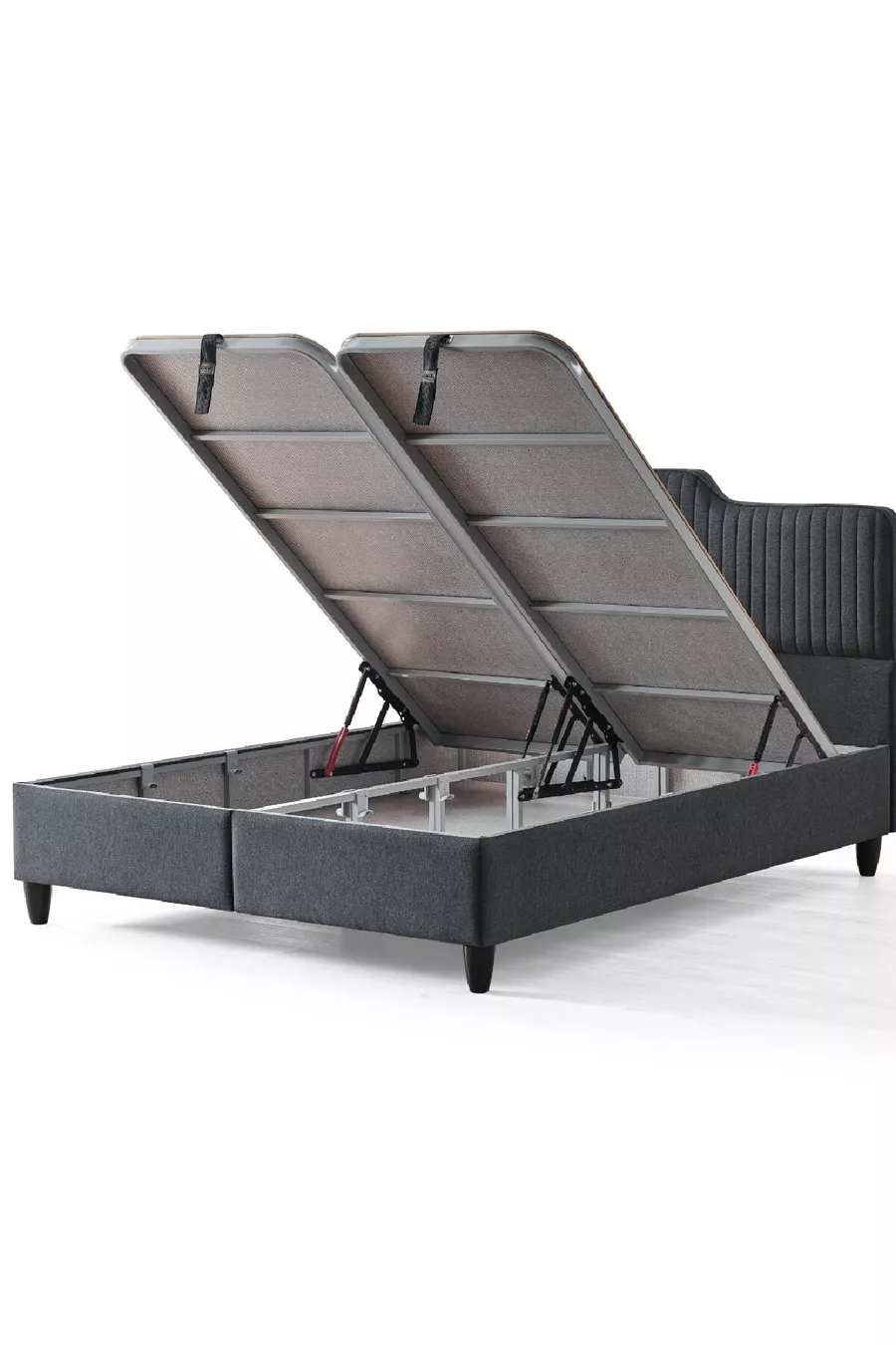 Ensemble Lit Double Antibactérien Orthopédique Complet avec Sommier et Tête de Lit Série Violette, Set de 3 pièces