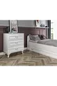 Ensemble de chambre Kartopu Country - Armoire à 3 portes, Lit superposé, Commode à 3 tiroirs, entièrement en MDF