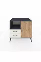 Kronos Dresser 2 Shelves 2 Drawers Single Door Anthracite-Pine/Agate