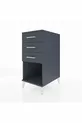 Kronos Nightstand 3 Drawers Anthracite-Anthracite