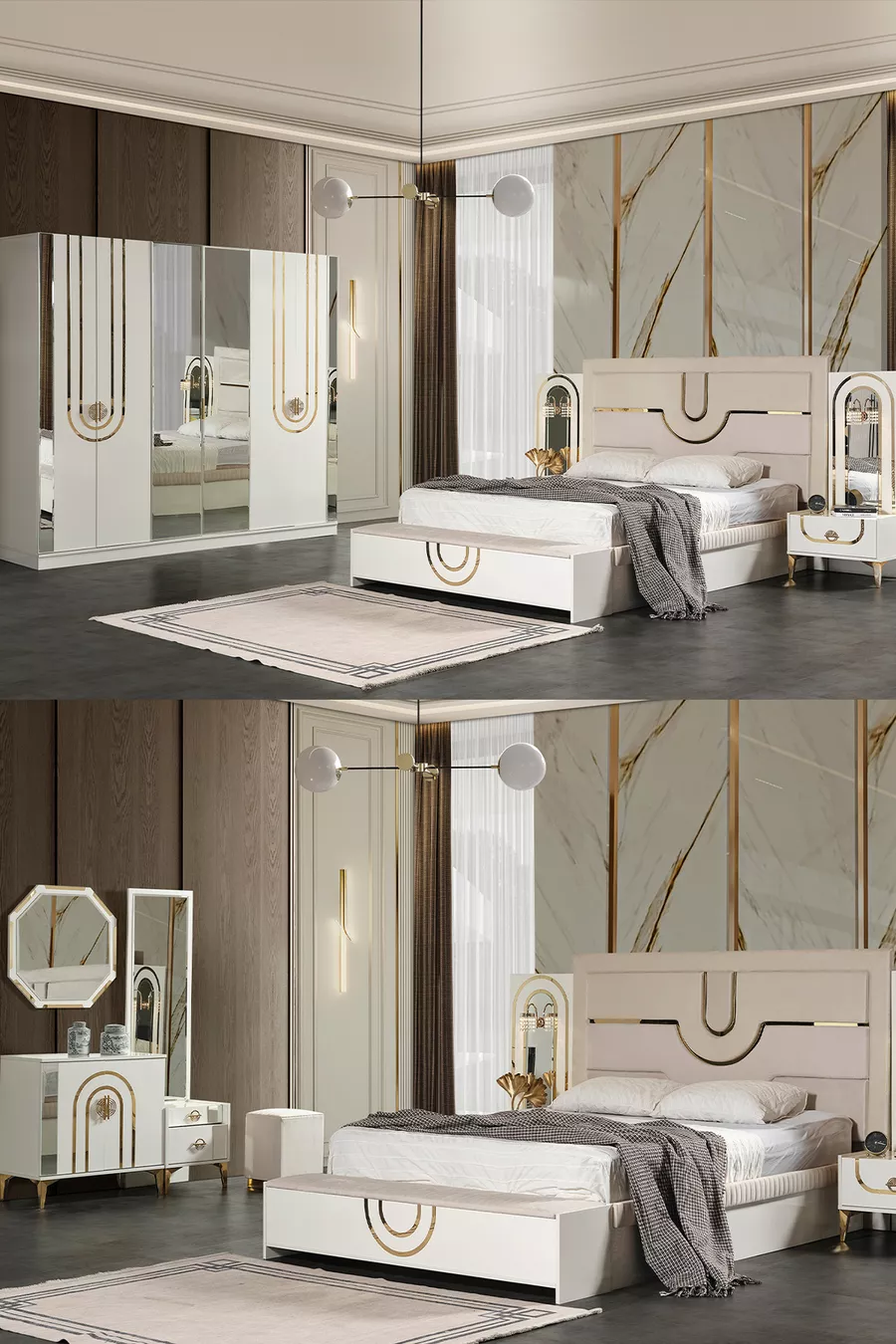 Ensemble de chambre à coucher Safir en aggloméré
