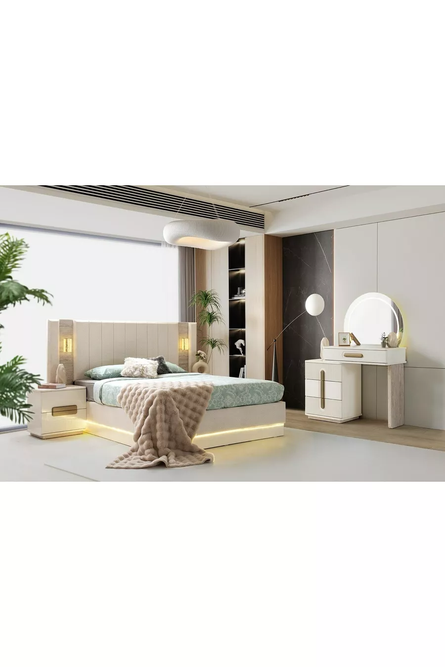 Camera da letto con struttura in MDF ZEN
