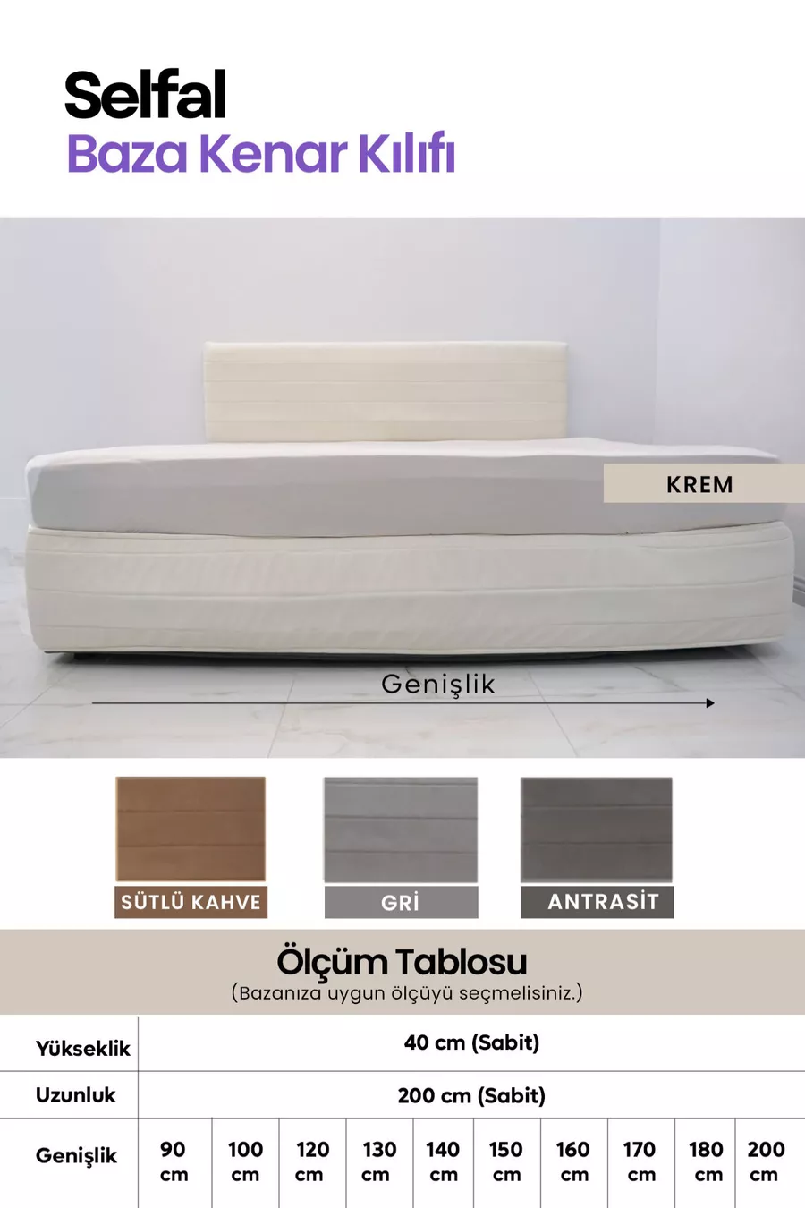 Housse de côté de lit - Tissu matelassé en duvet de poulain