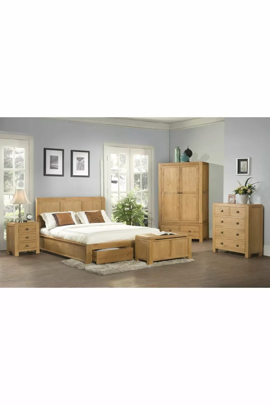 Ensemble de chambre à coucher en chêne