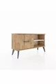 Commode Arges avec une étagère et un tiroir en pin-onyx/pin