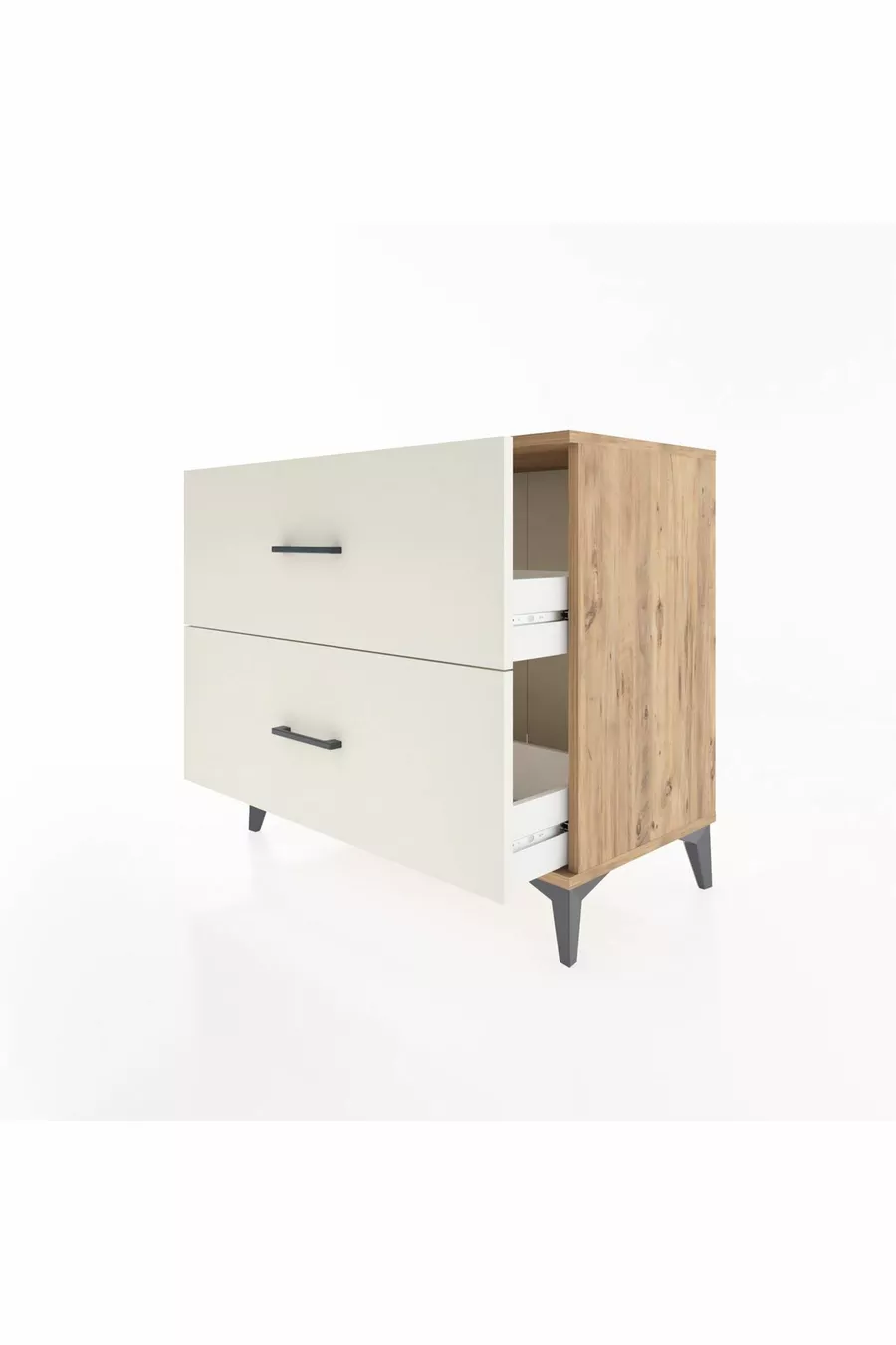 Commode Hyperion 2 tiroirs Pin-Ambre