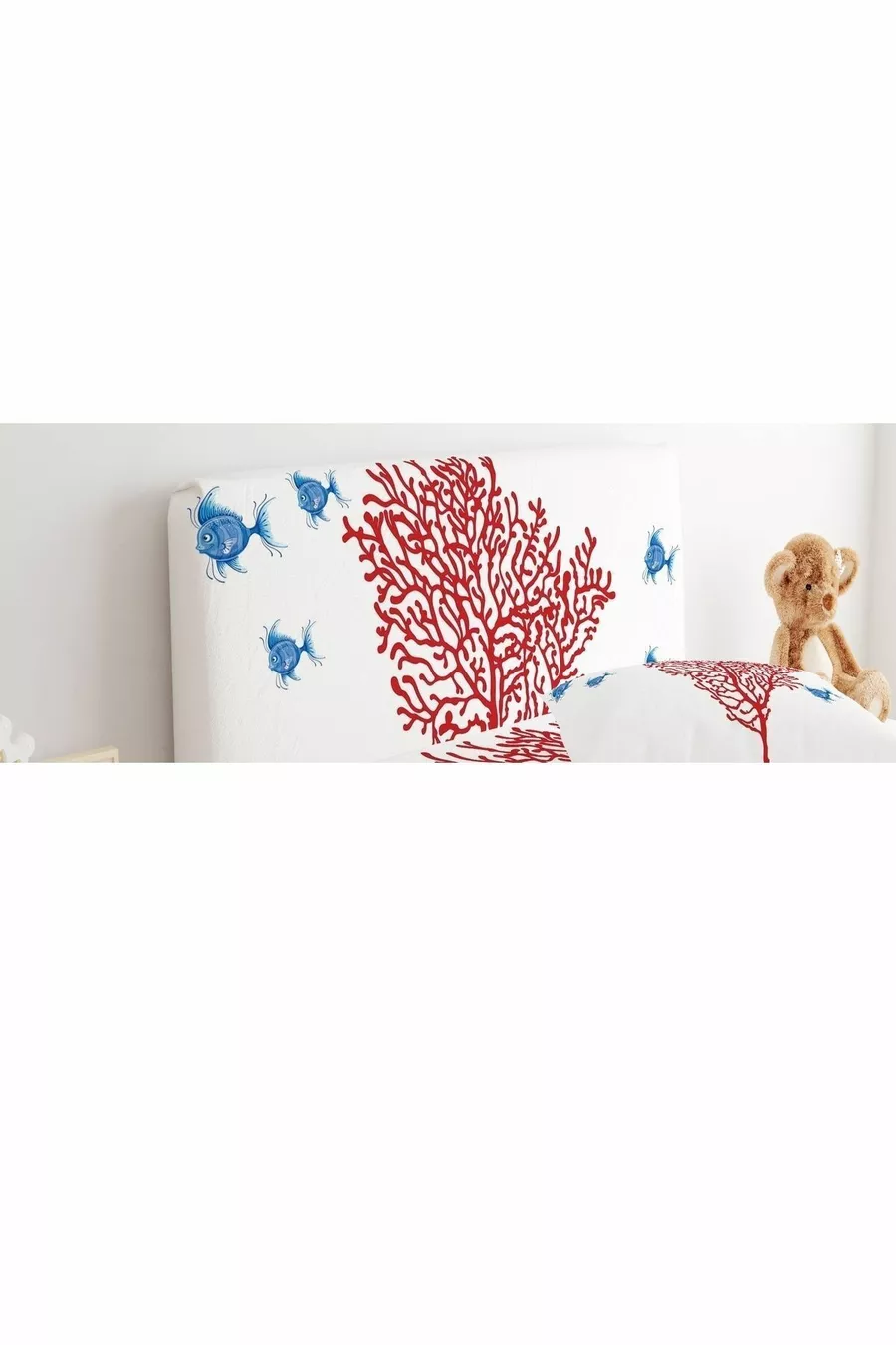 Housse de tête de base Plante d'aquarium et poissons bleus