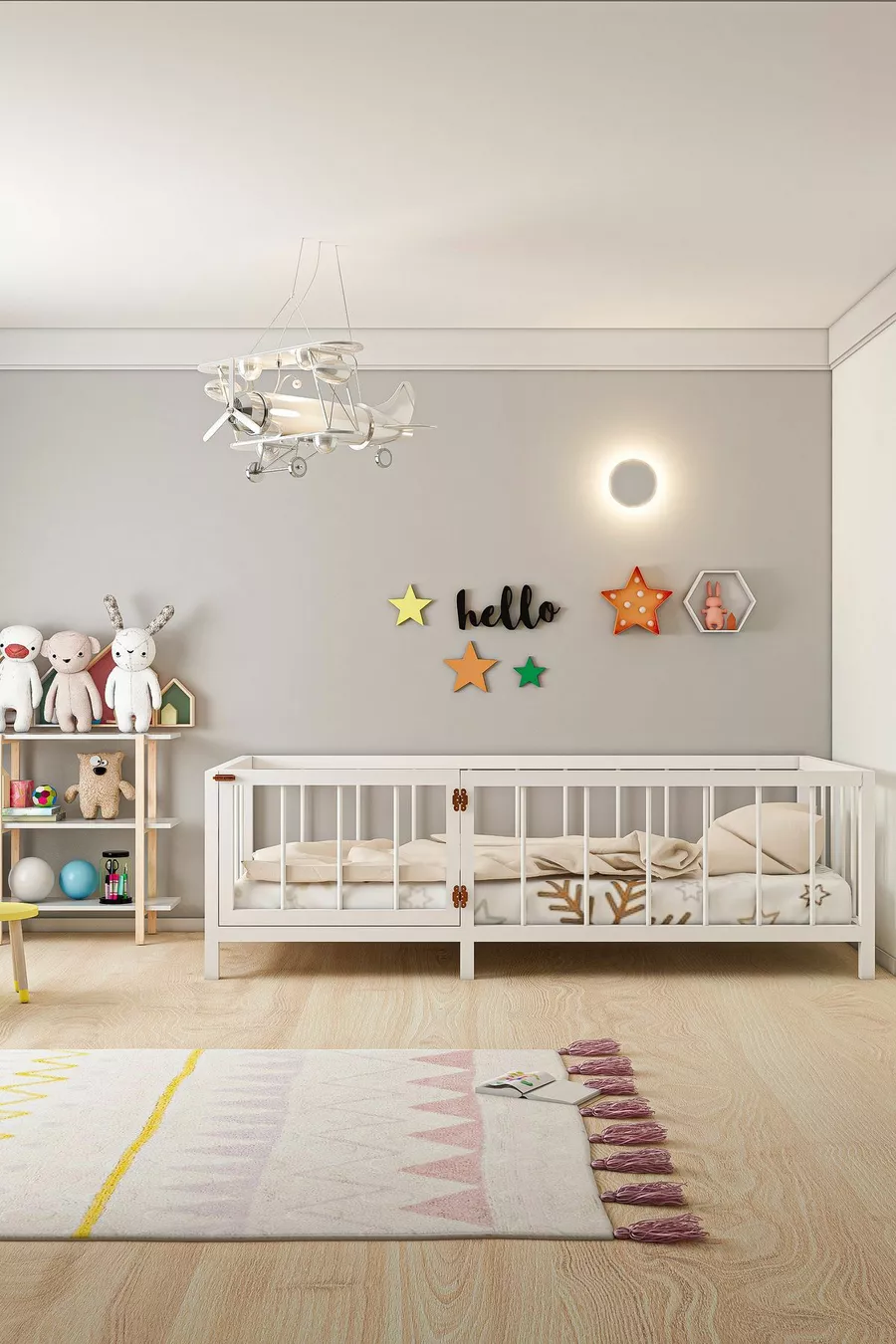 LIT D'ENFANT EN BOIS NATUREL MALEYA