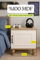 Nefes MDF Тумбочка | Деревянные Ножки | REHAU Покрытие Крышек | Место, где естественность встречается с элегантностью