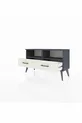 Commode Arges 2 étagères 2 tiroirs Anthracite-Anthracite/Pierre de lune