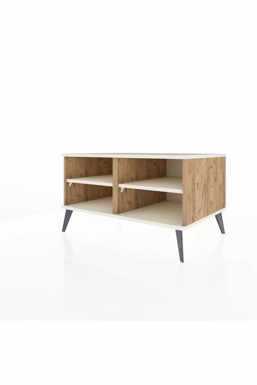 Commode Kronos à 2 étagères en pin et pierre d'achim