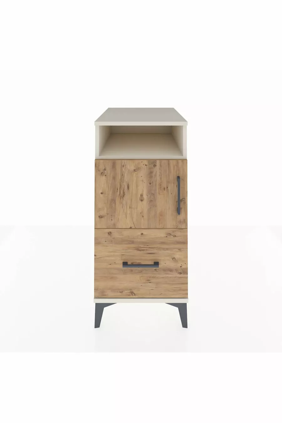 Kronos Nachtkastje 2 Planken Met 1 Lade En 1 Deurtje Agaat-Scandinavisch