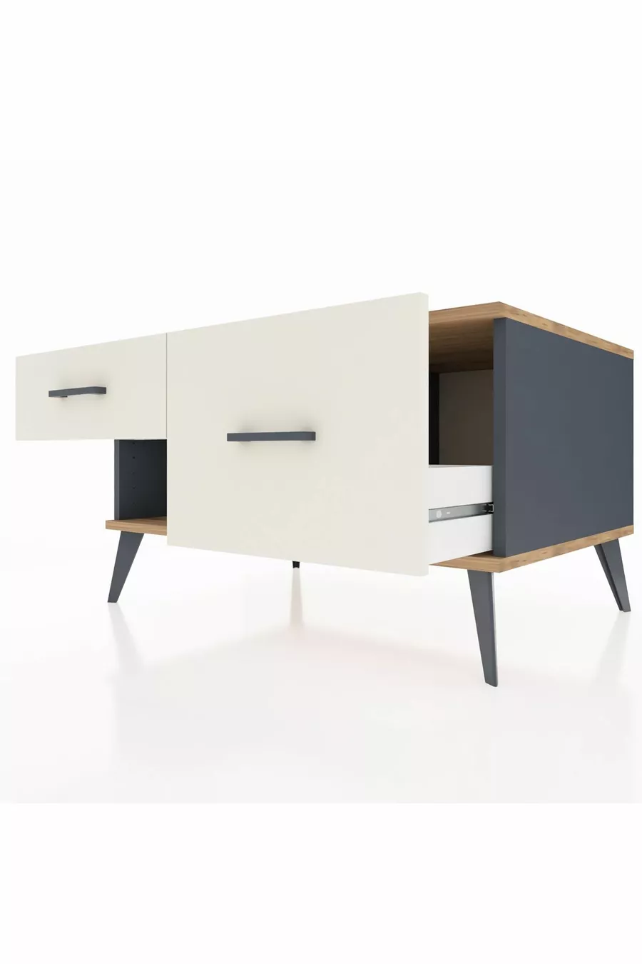 Kronos Dresser 2 Drawer Anthracite-Pine/Aytaşı