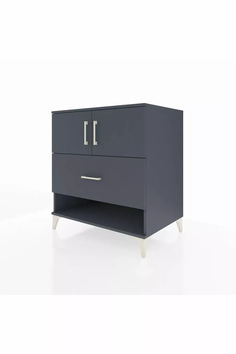Kronos Dressoir met 2 Planken, 1 Lade en 2 Deuren Antraciet-Antraciet