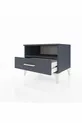 Hyperion Nightstand Single Shelf Single Drawer Anthracite-Anthracite