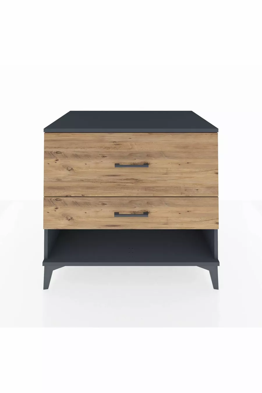 Commode Kronos 2 tiroirs Anthracite-Pin