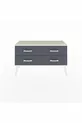 Commode Arges à 4 étagères Pin-Silex/Anthracite