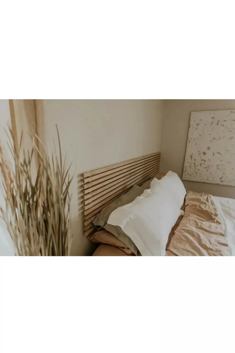 cm Solid Wood 2-Shelf Headboard cm X cm Solid Natural Pine