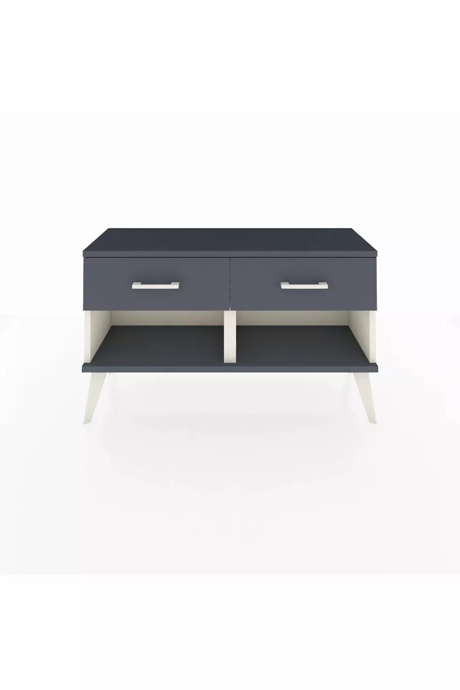 Commode Arges à 2 tiroirs Pierre de lune-Anthracite