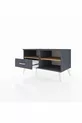 Commode Hyperion 2 étagères 1 tiroir Anthracite-Cèdre/Anthracite