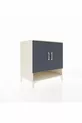 Commode Kronos 3 étagères 2 portes Pierre de lune-Anthracite
