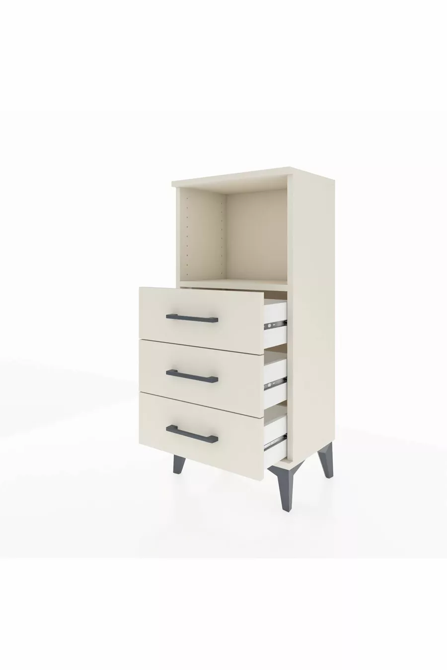 Argeş Commode met één plank en 3 lades, Agaat-Agaat