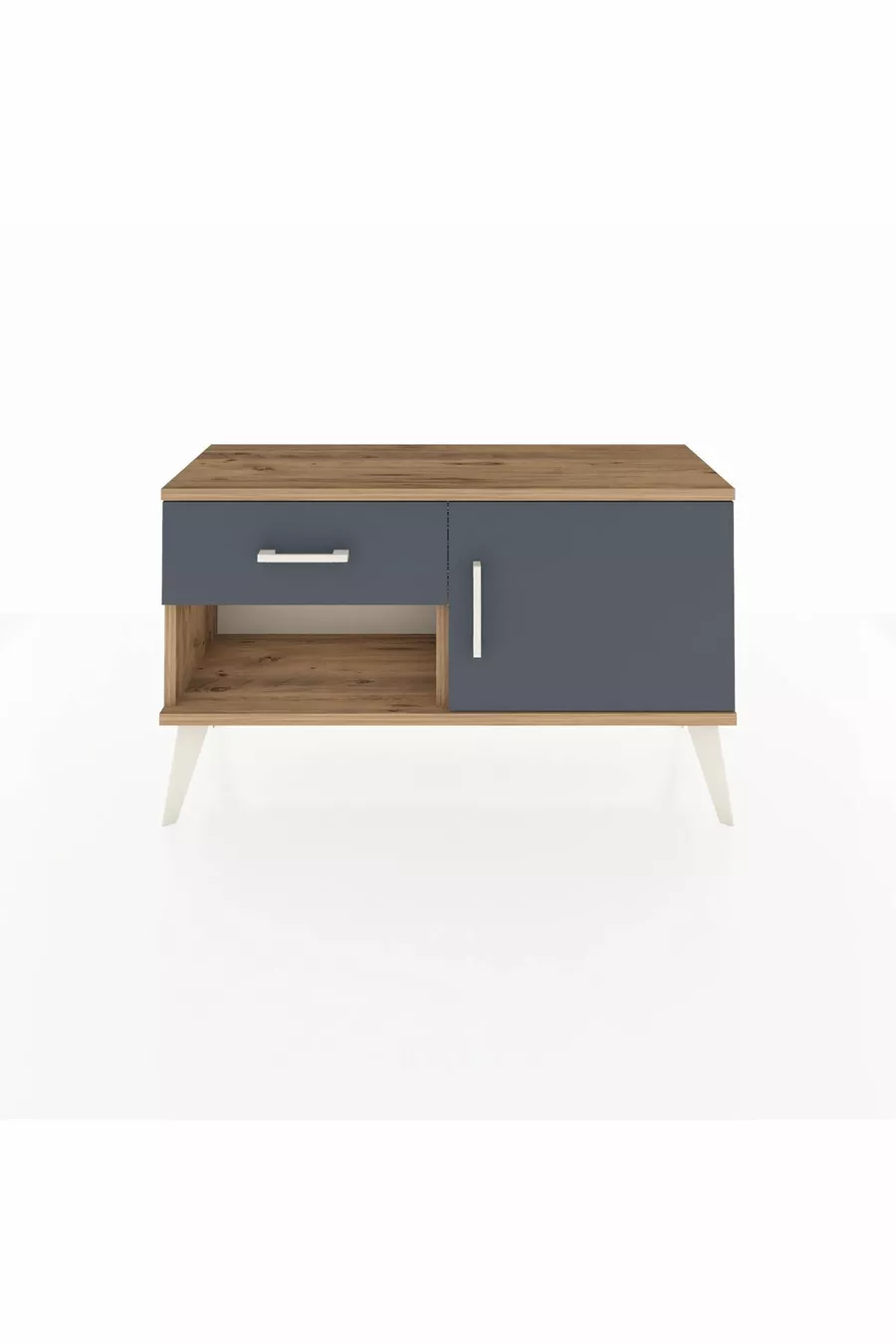 Arges Dresser with Single Shelf, Single Drawer, Single Door Pine-Anthracite