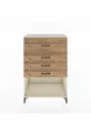 Armoire Hyperion 4 tiroirs Pierre de lune - Pin