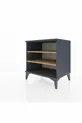 Hyperion Bedside Table 2-Shelf Anthracite-Pine