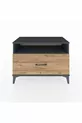 Commode Hyperion à une étagère et un tiroir, anthracite-pin